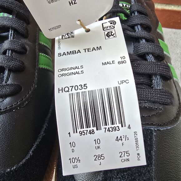 Adidas Samba MLS Team Austin FC Men\'s Size 10.5  New Black and Green main image 4